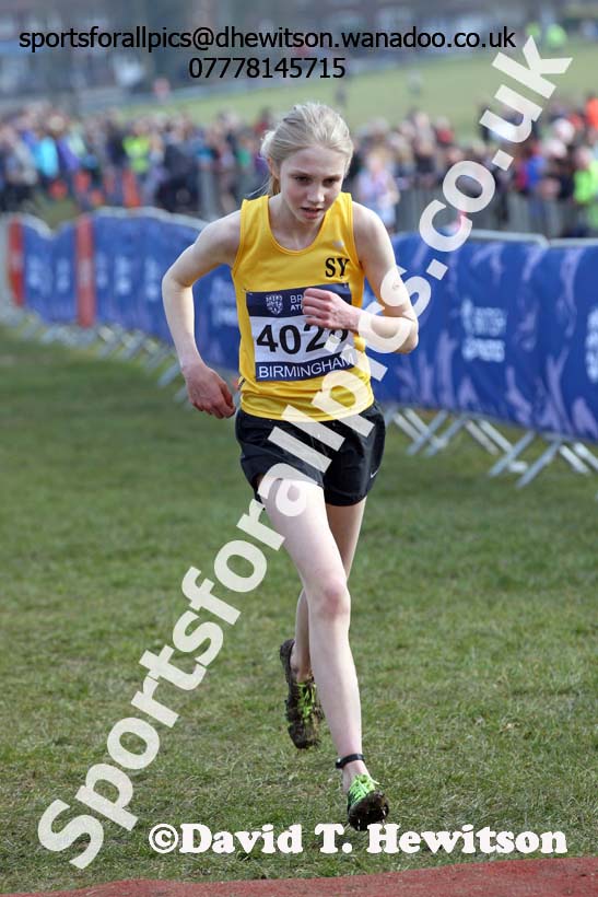Girls under-15s 2016 Inter Counties Cross Country Champs. and Cross Challenge Final, Cofton Park, Birmingham. Photo: David T. Hewitson/Sports for All Pics